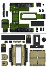 ocuklar iin hazr model Tren maketi ablonu, paper craft model